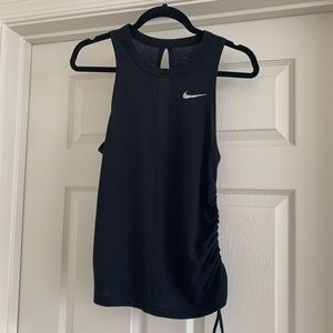 Nike Ruched Side Tie Tank Top, Black